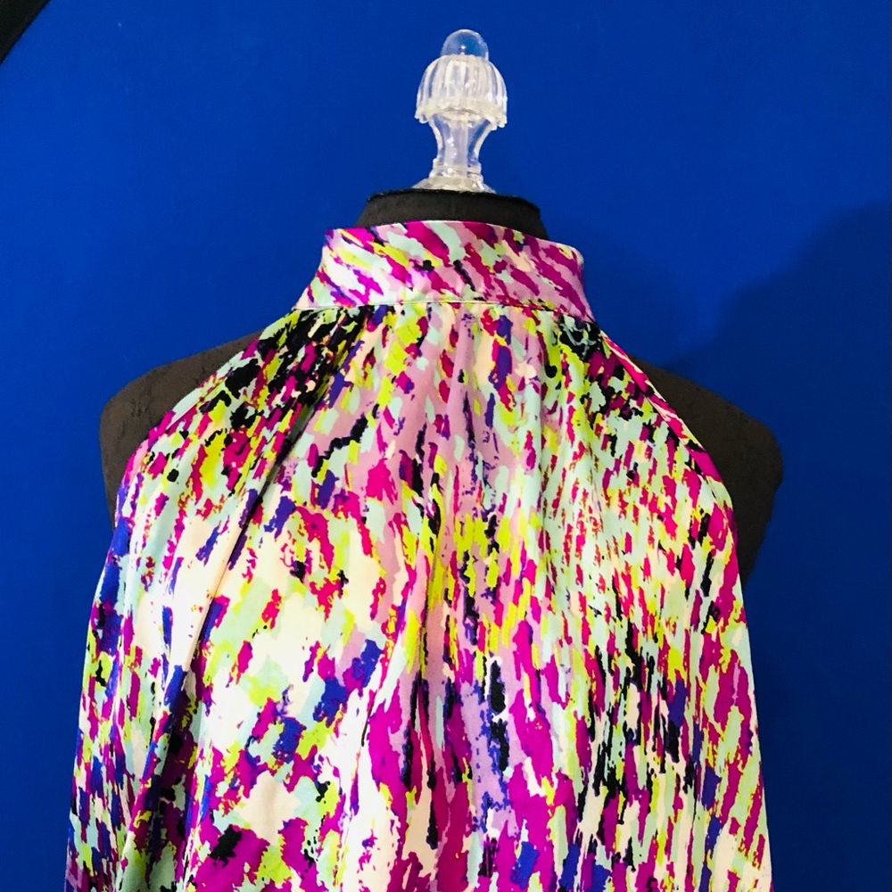 Beautiful Satin Multi Color Blouse